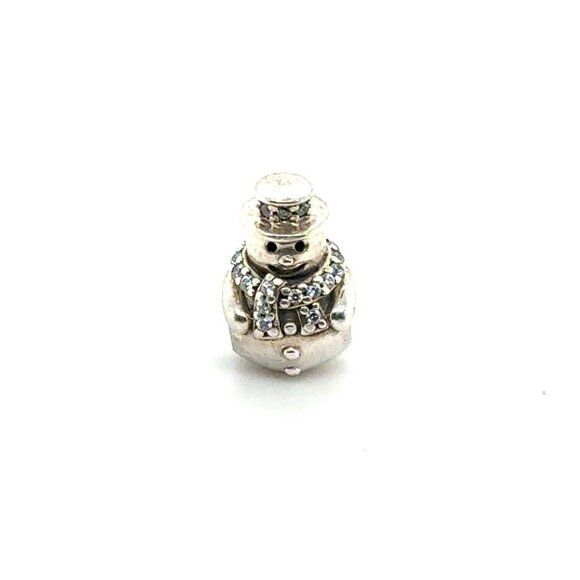 Pandora Cz Snowman Charm - Picture 1 of 4